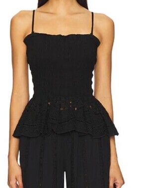 Damson Madder Martina Black Camisole Top